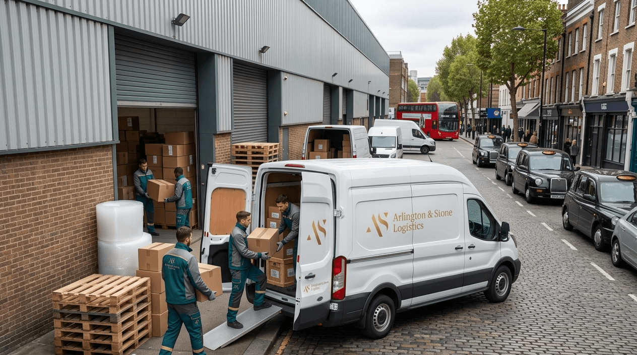 Arlington and Stone courier van serving Derby